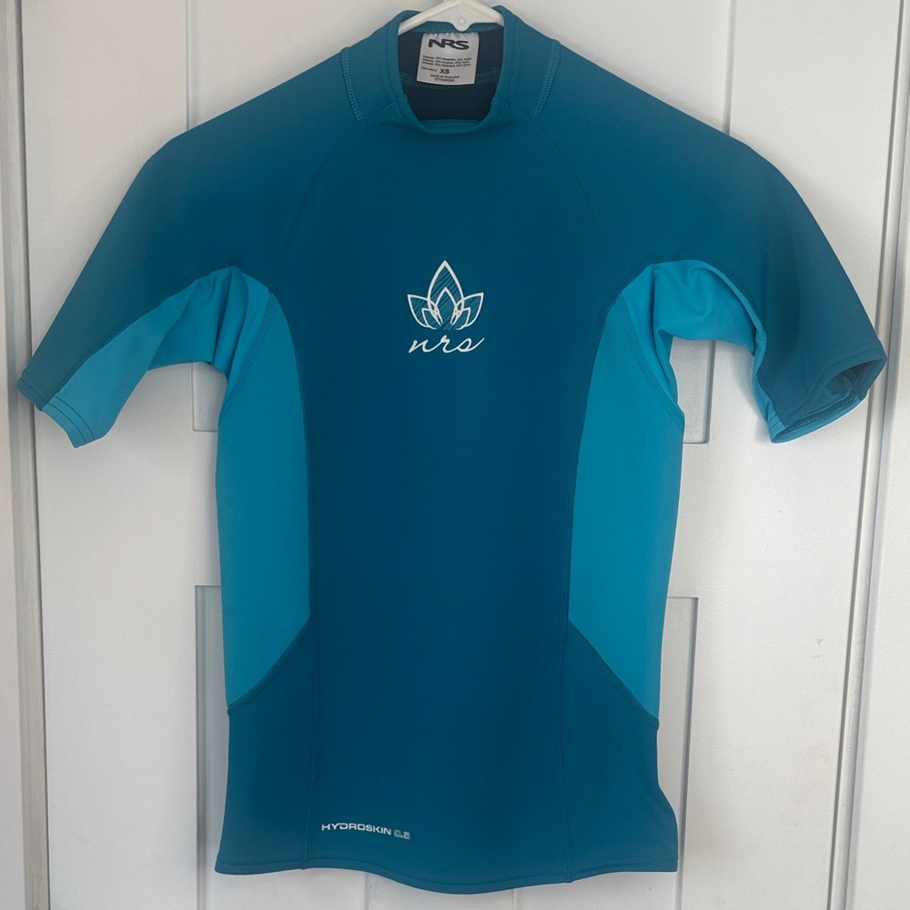 NRS Hydroskin Short Sleeve Rash Guard Blue XS